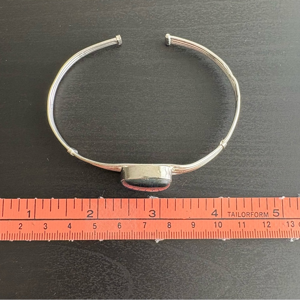 Silver Wire Cuff Bracelet - Picture 8 of 8